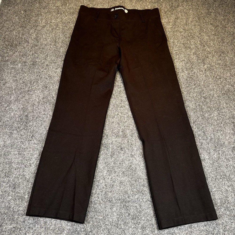 Betabrand Dress Pant Yoga Pants Womens M Petite Black Straight Leg Office Work